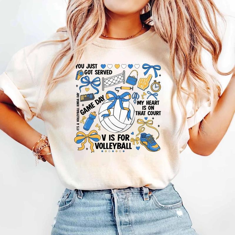 Volleyball Enthusiast Tee, Perfect For Game Day Excitement, Mom Surprise Gift, Mother's Day Outfit