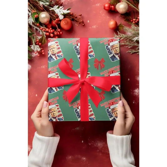 Vote Trump Gift Christmas Wrap Paper Vote 2024 President Trump 2024 Supporter MAGA 2024 Election 2024 Trump Supporter Wrap Wrapping