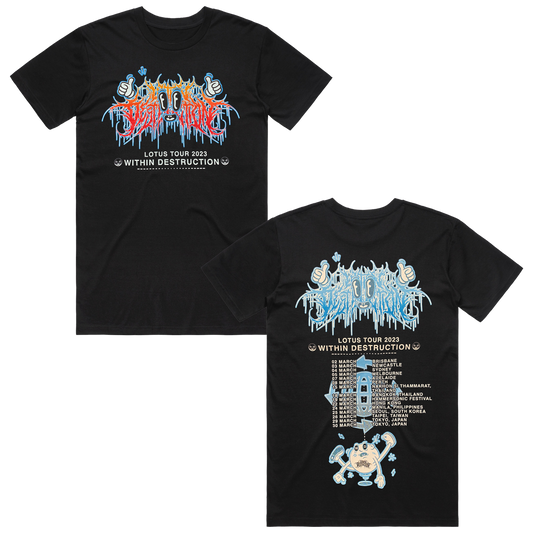 Thumbs Up Lotus Tour 2023 T-Shirt (Black)