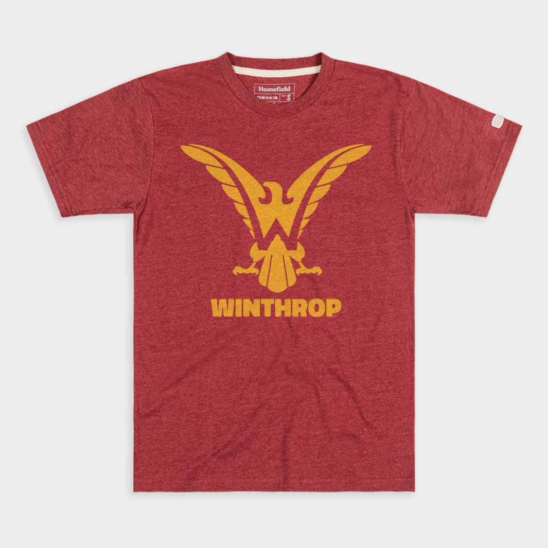 Vintage Garnet Winthrop Eagles Tee Style001