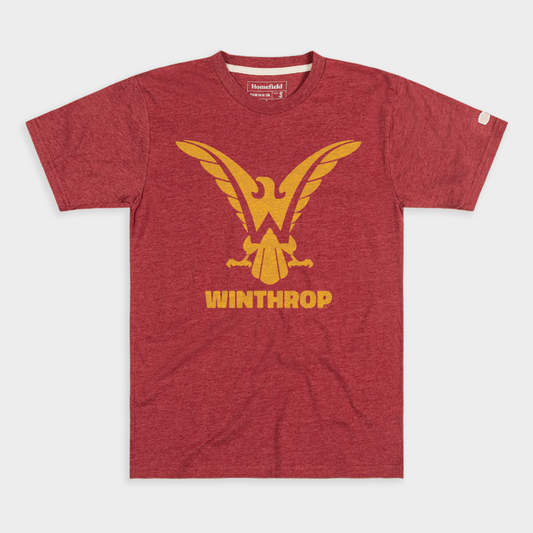 Vintage Garnet Winthrop Eagles Tee Style001