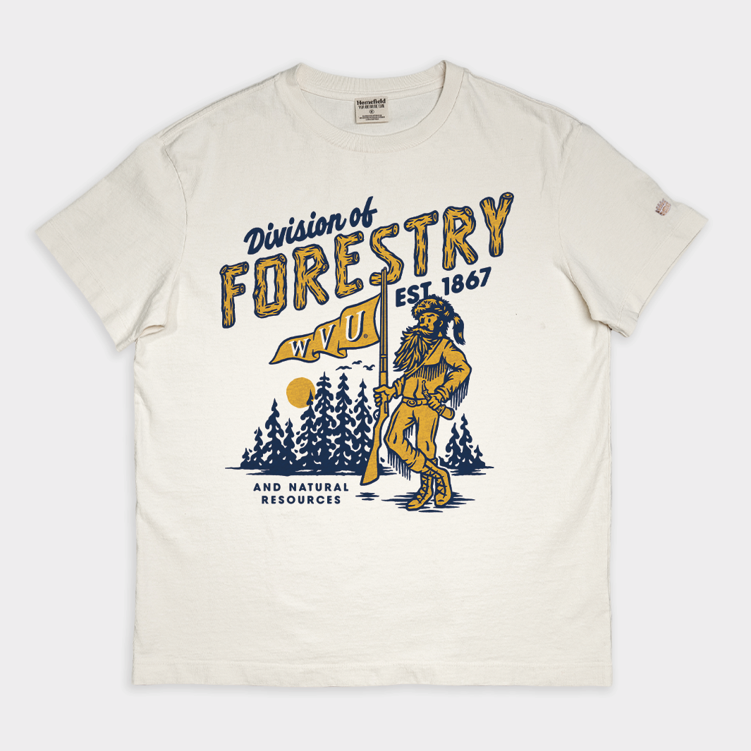 WVU Division of Forestry Vintage Heavyweight Tee Style001