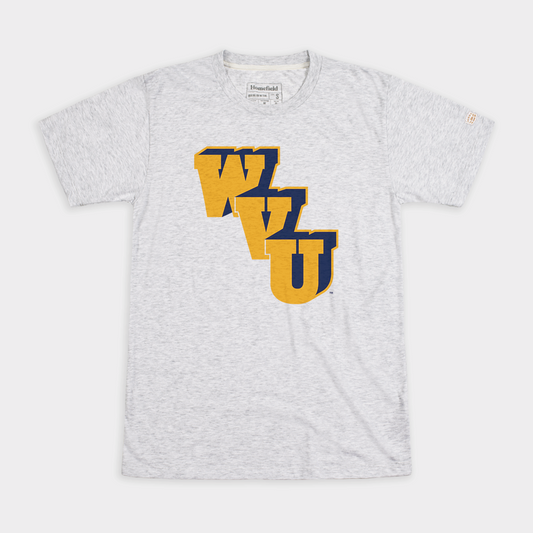 Vintage WVU Block Basketball Logo Tee Style001