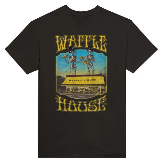 Waffle House Grateful Dead Lot T-Shirt, Trendy Shirt, Full Color T-Shirt, Graphic Vintage T-Shirt, For Men, For Women