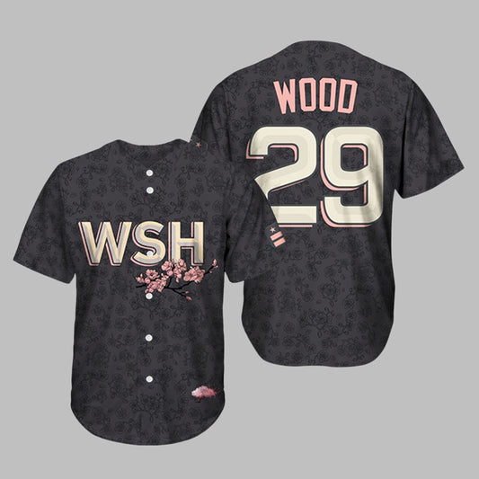 Nationals Cherry Blossom Baseball Jersey 2025 WSU - Grishko.com