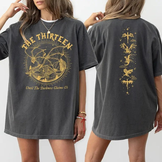 We are the Thirteen Comfort Colors Shirt, From Now Until The Darkness Claims Us t-Shirt, The Thirteen Throne Of Glass, ACOTAR, Sarah J Mass Merch, Sjm Merch, Crescent City Womenswear Tee