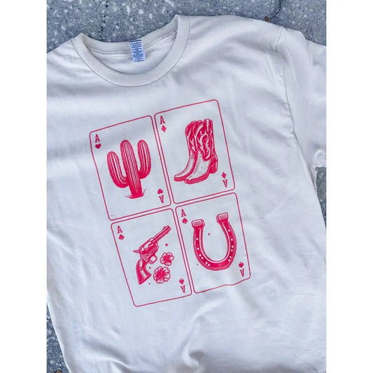 Western Cards Graphic Top