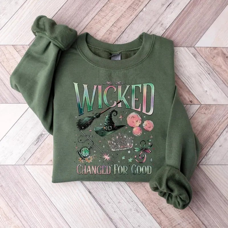 Wicked Changed For Good Sweatshirt, Wicked Defy Gravity Sweatshirt, Wicked Fan Gift, Wizard of Oz shirt Broomstick, Wizard of Oz Sweatshirt
