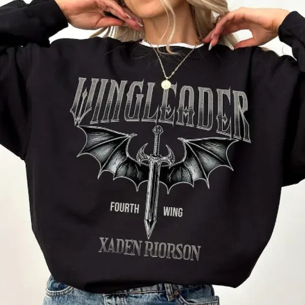 Wingleader Shirt, Fourth Wing Merch, Xaden Riorson Wingleader Sweatshirt, Bookish Woman Sweatshirt