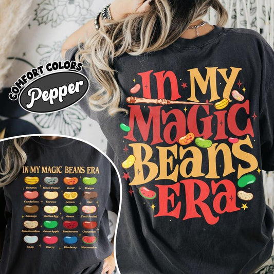 Wizard Candy Two Sided Comfort Colors Shirt, In My Magic Beans Era T Shirt, Bookish Shirt, Gift For Friends