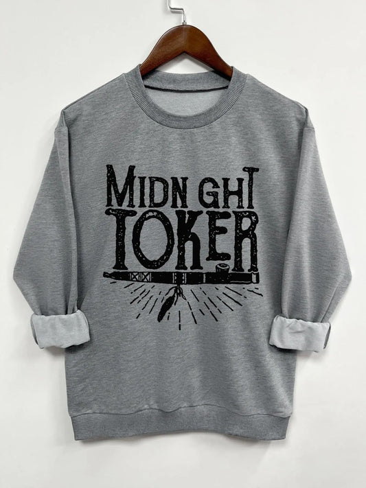 Women's Letter Print Drop Shoulder Sweatshirt, Casual Long Sleeve Round Neck Pullover for Spring & Fall, Ladies Clothes for Daily Wear