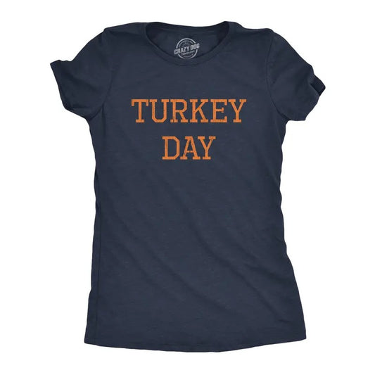 Womens Turkey Day T Shirt Funny Graphic Novelty Thanksgiving Dinner Graphic Tee Funny Womens T Shirts Cute Vintage Fashion T-Shirt Gift Navy