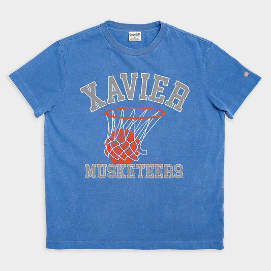 Xavier Musketeers Basketball Vintage Heavyweight Tee Style001