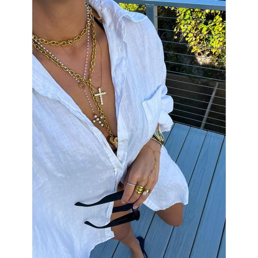 XL DIAMOND CROSS NECKLACE