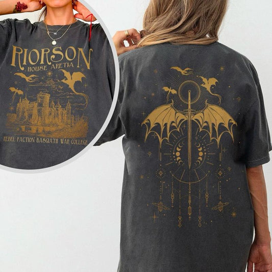 Xaden Riorson House Shirt, Fourth Wing Sweatshirt, Dragon Rider Bookish Shirt, Iron Flame Tee, Basgiath War College Sweatshirt, Violet Sorrengail Tee