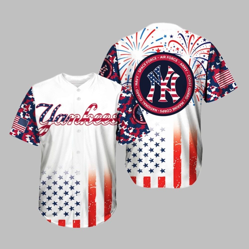 Yankees 4th of July Military Jersey 2025 - Grishko.com