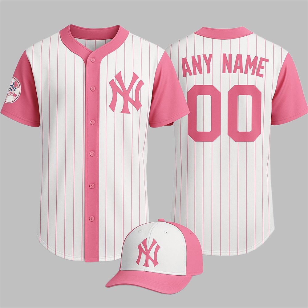 Yankees Pink Shirt Day Custom Jersey 2025 - Grishko.com