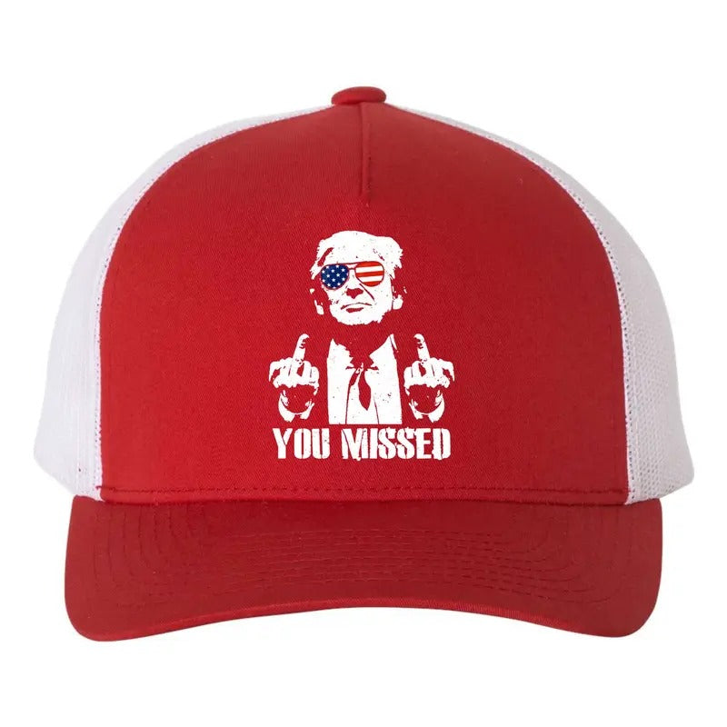 You Missed Finger Trump 2024 Take America Back Pennsylvania Rally Yupoong Adult 5-Panel Trucker Hat