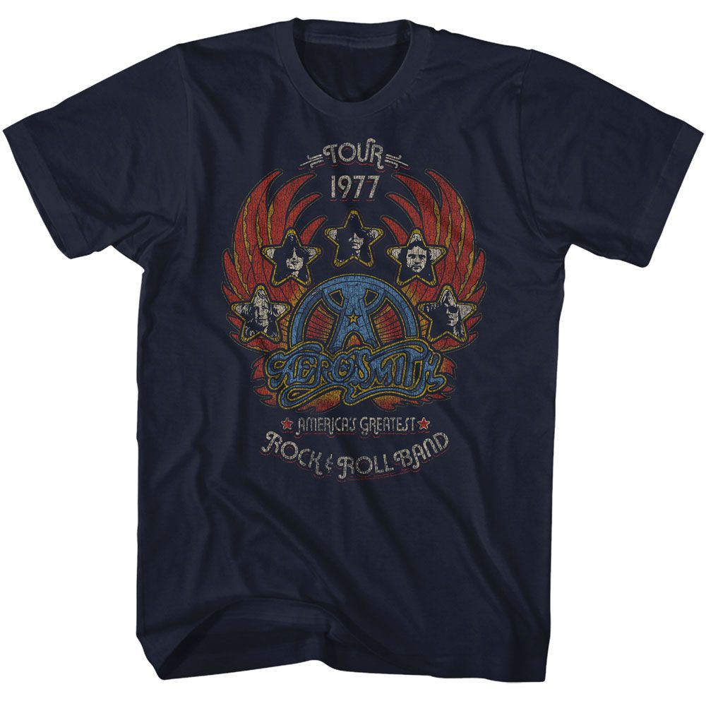 Aerosmith - Tour 1977 Distressy Boyfriend Tee