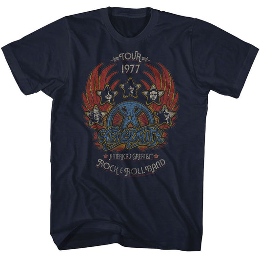 Aerosmith - Tour 1977 Distressy Boyfriend Tee