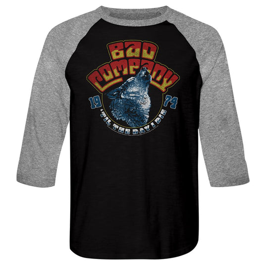 Bad Company - Wolf Head 74 Baseball Shirt