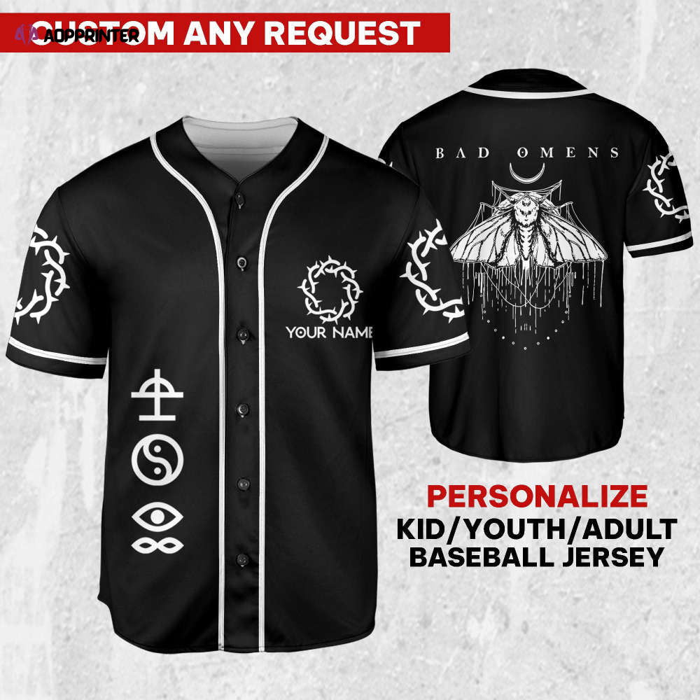 Bad Omens Moth Rock Music Jersey Tour 2023 Shirt & Baseball Jersey - Aopprinter