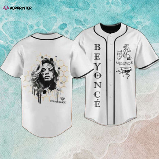 Beyonce Bee Renaissance Tour 2023 Baseball Jersey: Trendy Renaissance Shirt - Aopprinter