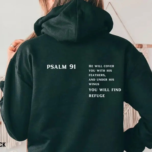bible verse hoodie psalm 91 hoodie faith based hoodie minimalist christian sweatshirt religious hoodies women men  T-shirt, sweater and Hoodie
