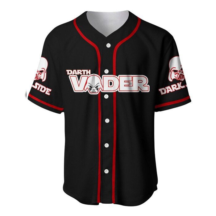 Black Red Darth Vader Star Wars Disney Unisex Cartoon Graphics Casual Outfits Custom Baseball Jersey Gifts for Fans - lylyprint.com