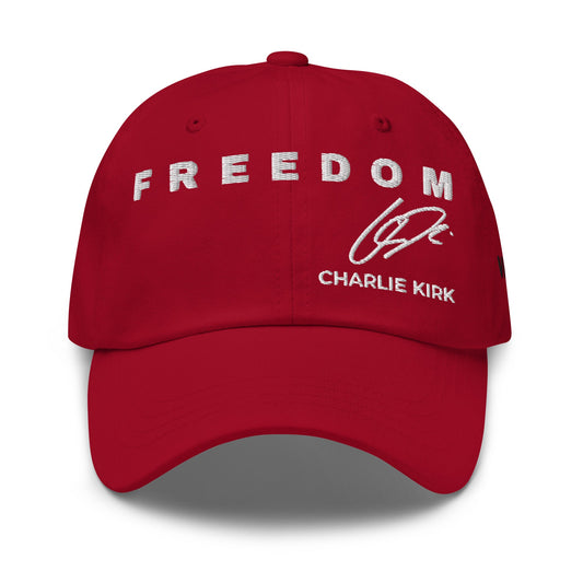 RIP Charlie Kirk Freedom Signature Red Hat
