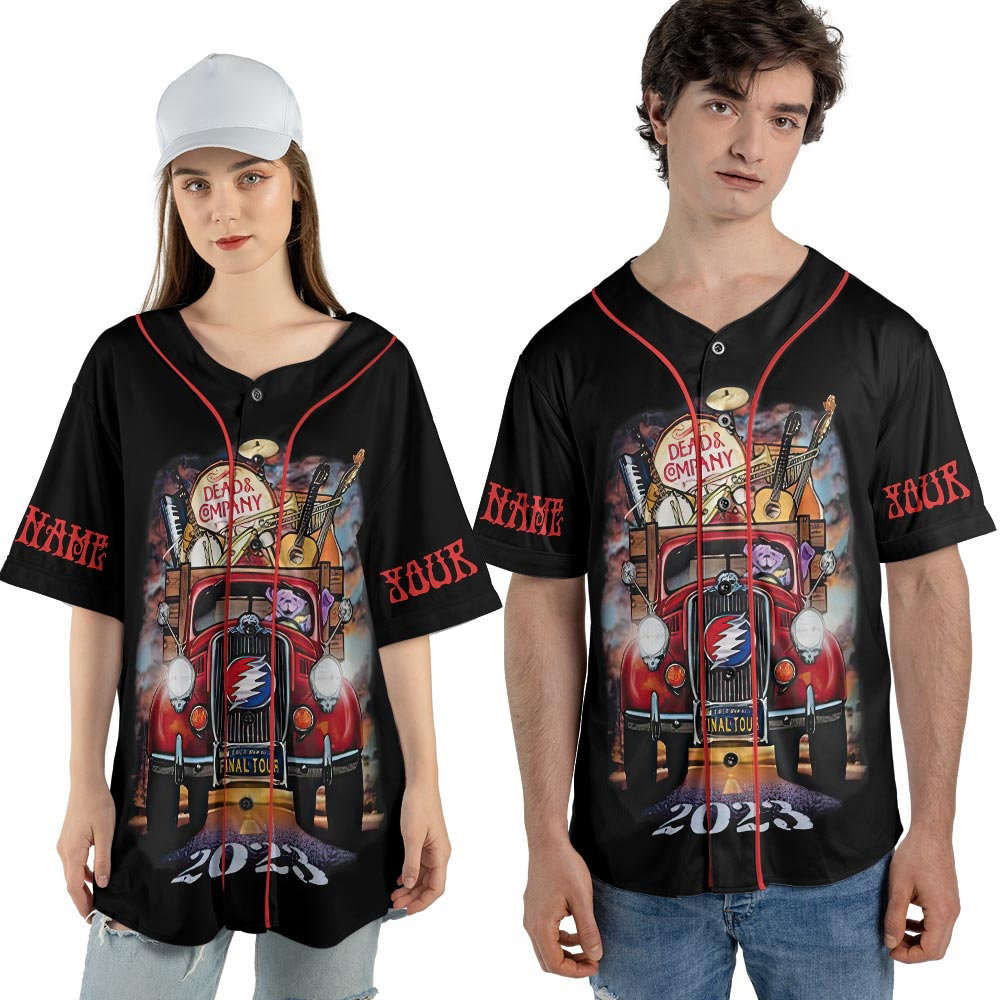 Custom Dead Co 2023 The Final Tour Truck Music Baseball Jersey - lylyprint.com