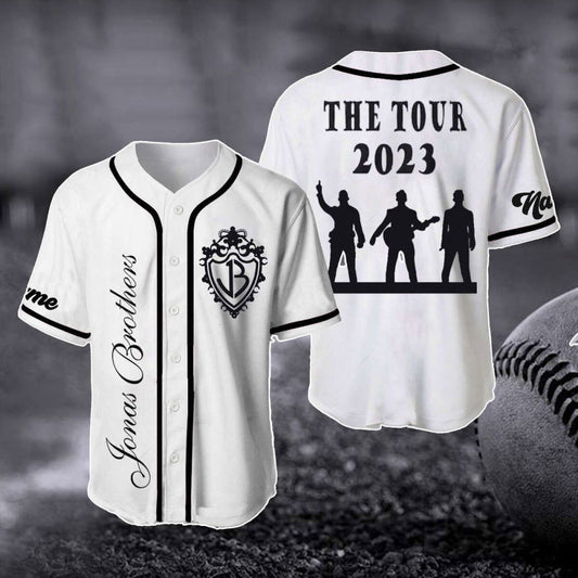Custom Jonas Brothers The Tour 2023 Baseball Jersey - 5 Album 1 Night Tour Merch - Aopprinter