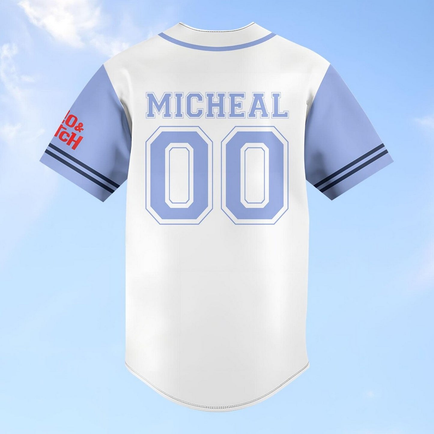 Custom Name And Number Disney Lilo And Stitch 2025 Cute Stitch Simple Purple White Baseball Jersey