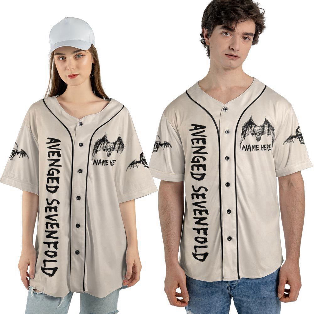 Custom Name Avenged Sevenfold Rock Baseball Jersey, Avenged Sevenfold Tour Shirt - lylyprint.com
