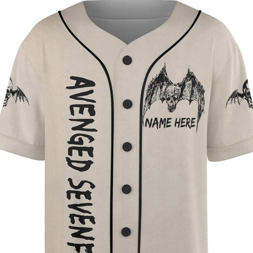 Custom Name Avenged Sevenfold Rock Baseball Jersey, Avenged Sevenfold Tour Shirt - lylyprint.com