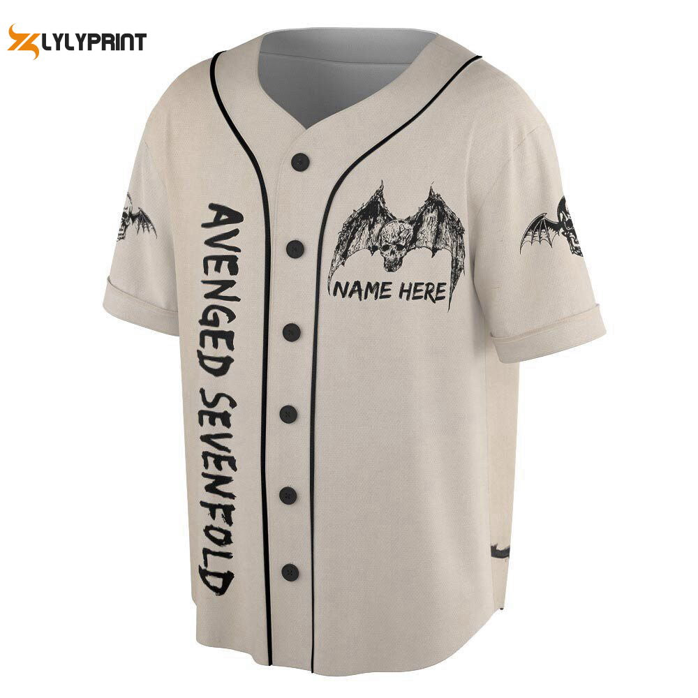 Custom Name Avenged Sevenfold Rock Baseball Jersey, Avenged Sevenfold Tour Shirt - lylyprint.com