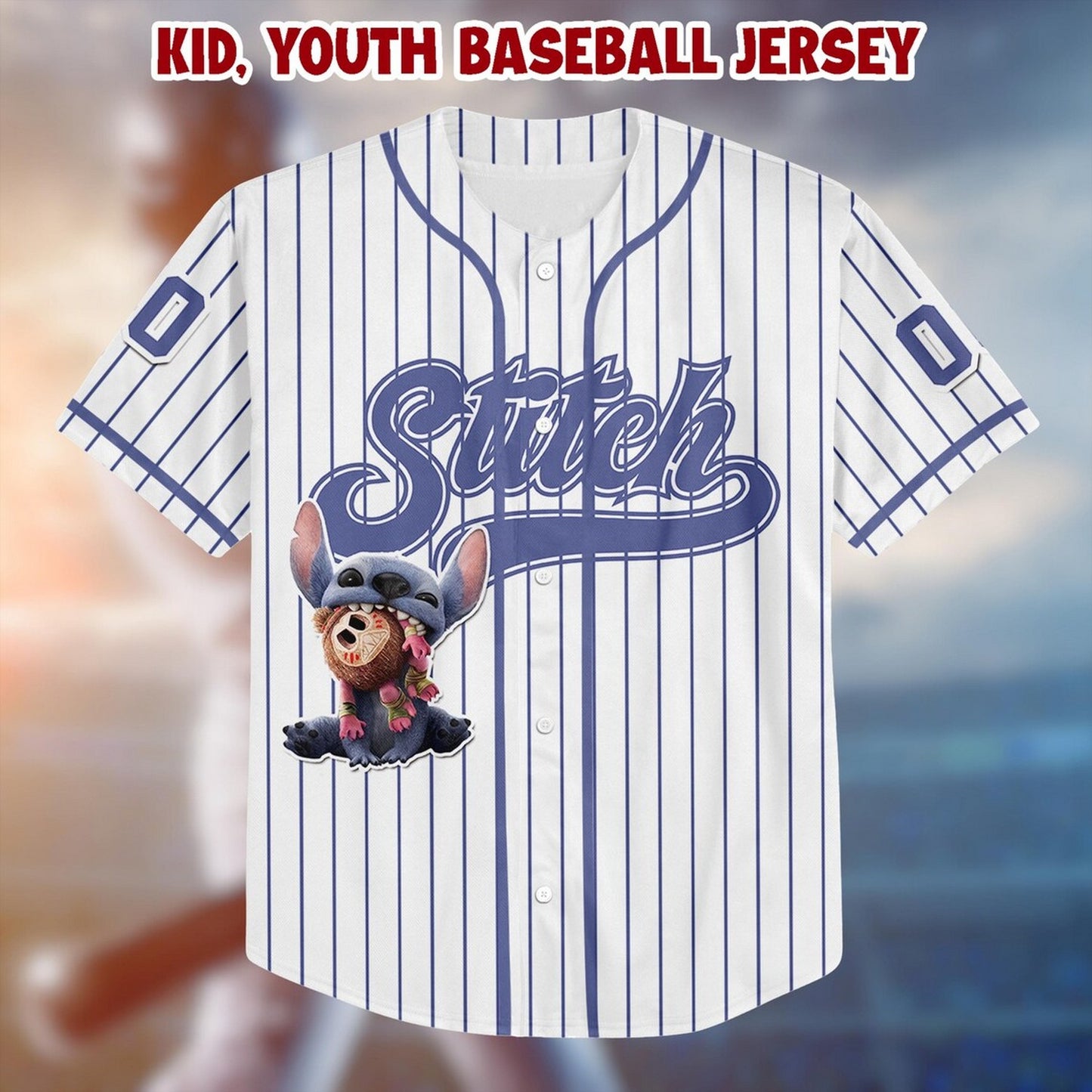 Custom Name Cute Disney Stitch 2025 Baseball Jersey
