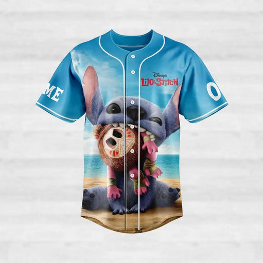 Custom Name Disney Lilo And Stitch Live Movie 2025 Baseball Jersey