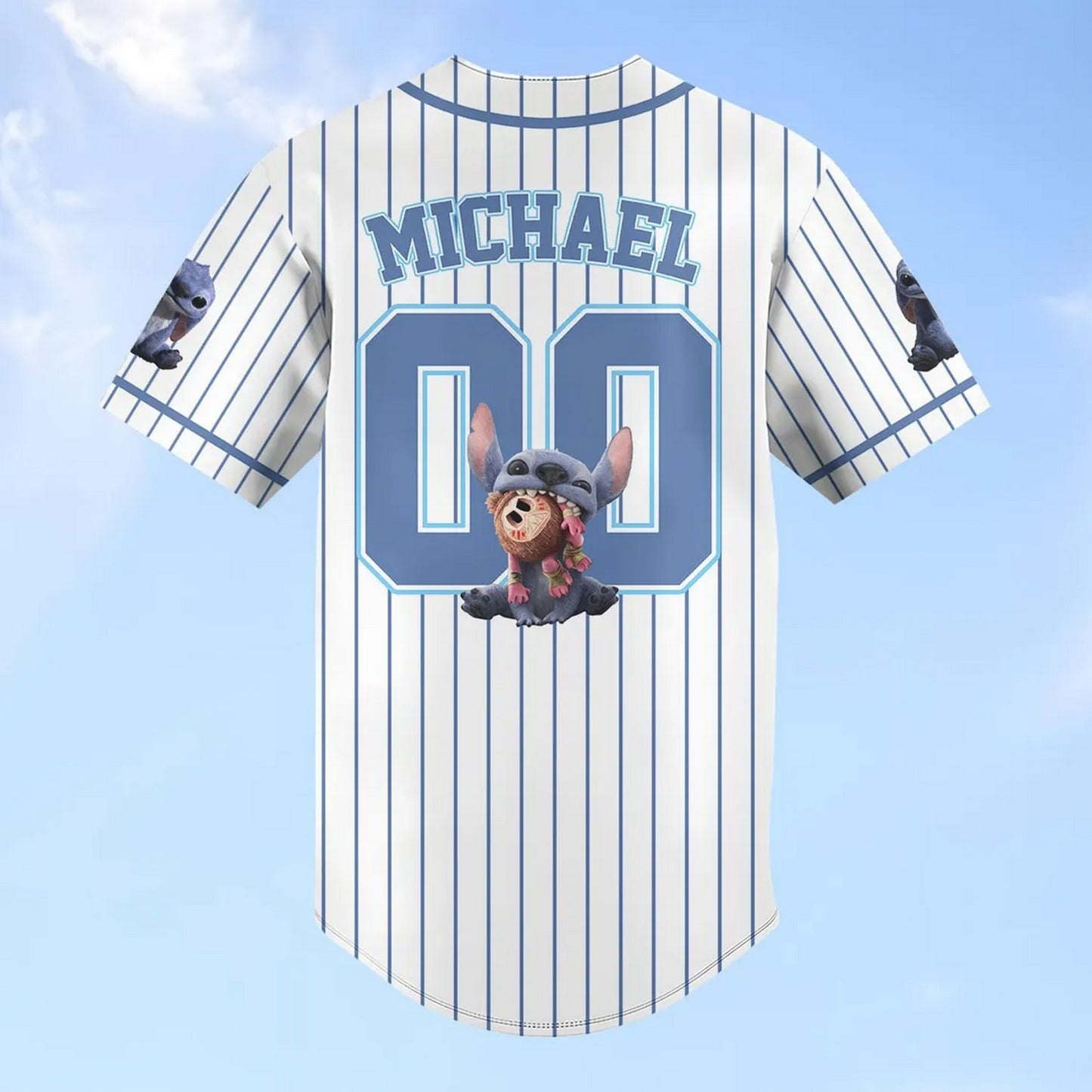 Custom Name Funny Stitch 2025 White Baseball Jersey