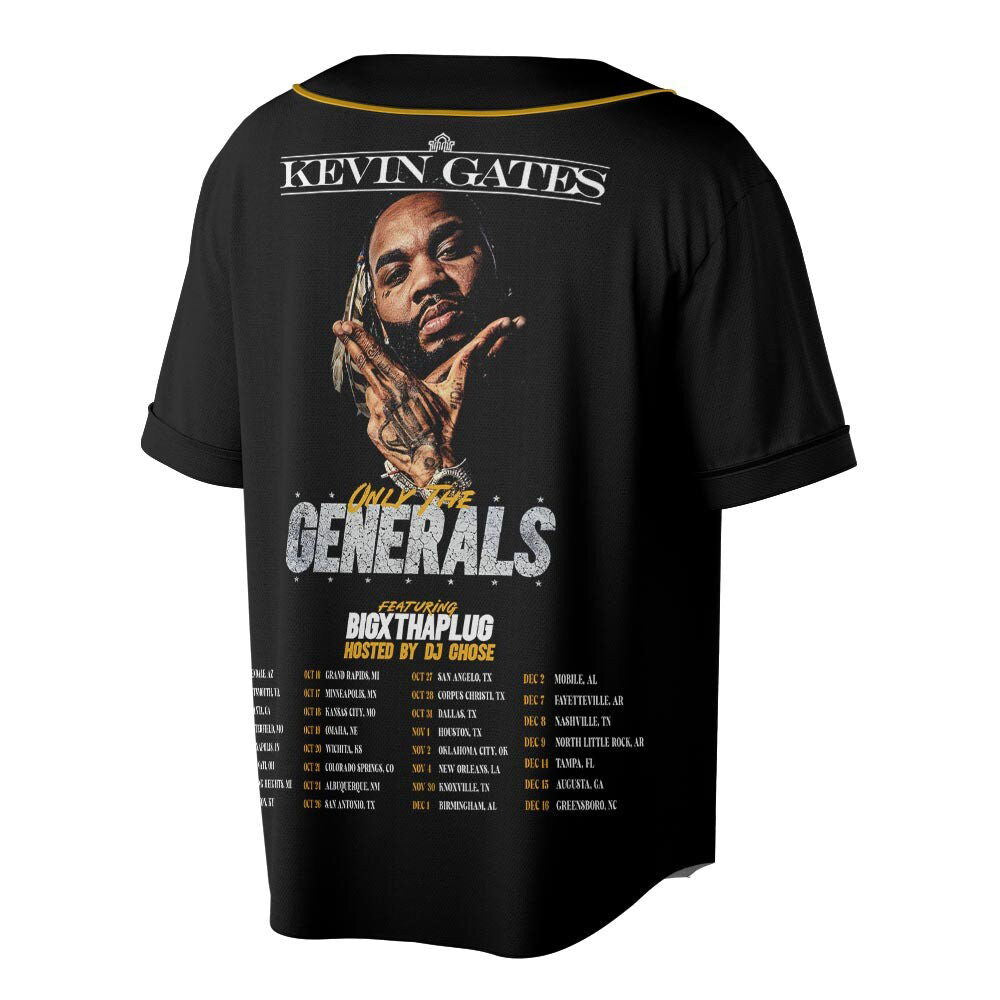 Custom Name KG Music Baseball Jersey, Only The Generals Tour 2023 Fan Merch - lylyprint.com