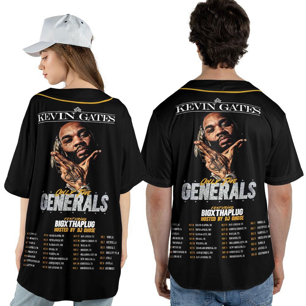 Custom Name KG Music Baseball Jersey, Only The Generals Tour 2023 Fan Merch - lylyprint.com