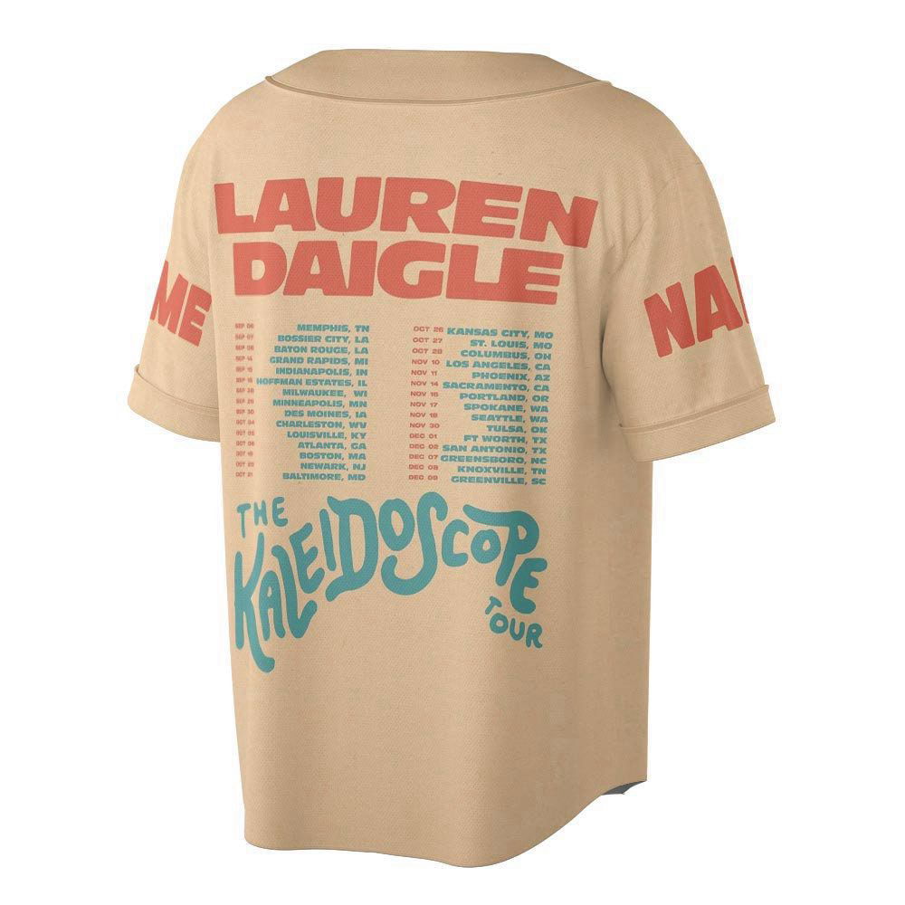 Custom Name Lauren Daigle Music Baseball Jersey, Kaleidoscore 2023 Tour Shirt - lylyprint.com