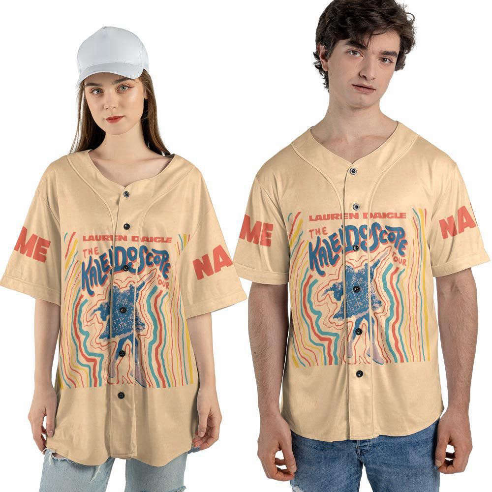 Custom Name Lauren Daigle Music Baseball Jersey, Kaleidoscore 2023 Tour Shirt - lylyprint.com
