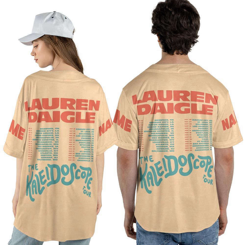 Custom Name Lauren Daigle Music Baseball Jersey, Kaleidoscore 2023 Tour Shirt - lylyprint.com
