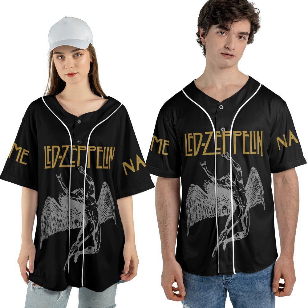Custom Name LED ZPELIN Rock Band Baseball Jersey, 55th anniversary Tour Shirt - lylyprint.com