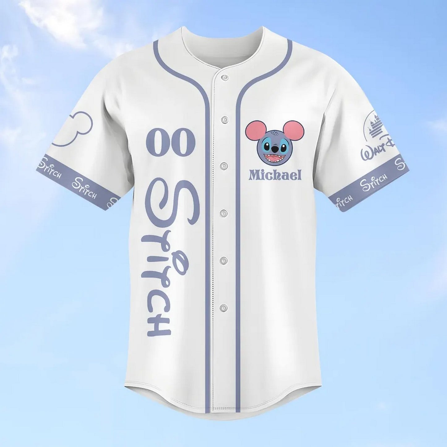 Custom Name Lilo And Stitch 2025 Simple White Baseball Jersey