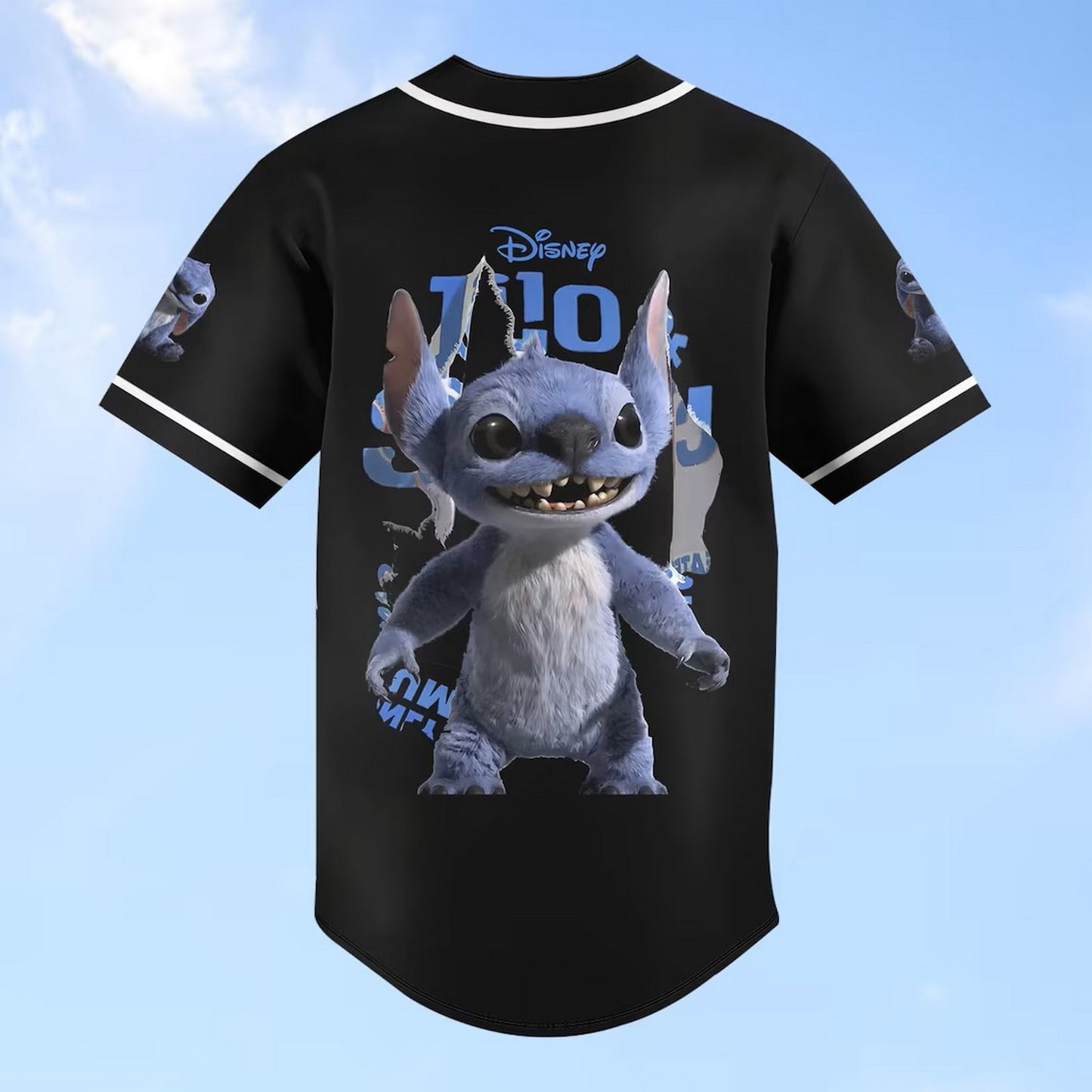 Custom Name Lilo And Stitch Live Movie 2025 Black Baseball Jersey