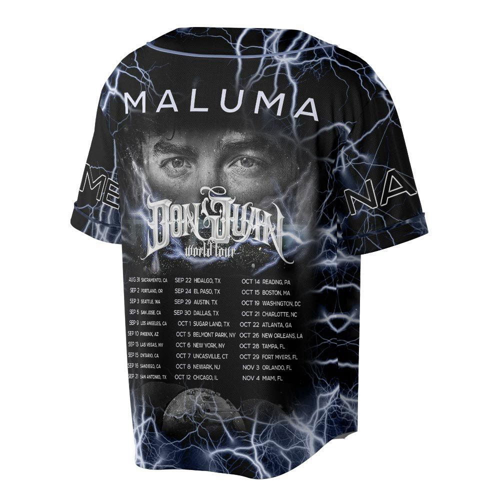Custom Name Maluma 2023 Tour Baseball Jersey, Don Juan Concert - lylyprint.com