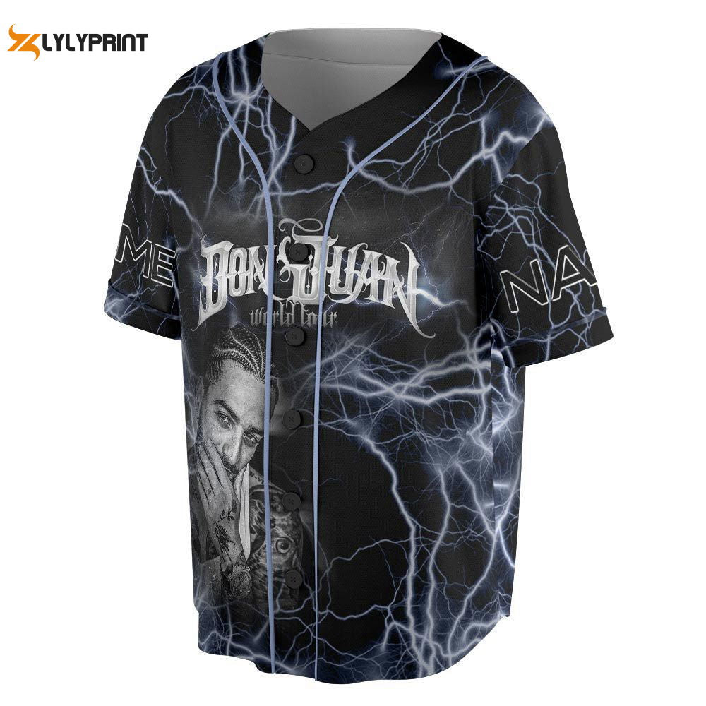 Custom Name Maluma 2023 Tour Baseball Jersey, Don Juan Concert - lylyprint.com