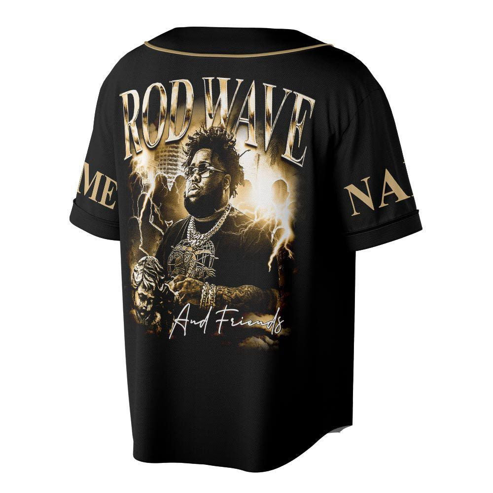 Custom Name Rod Wave 2023 Tour Baseball Jersey, Nostalgia And Friends Concert Tickets - lylyprint.com